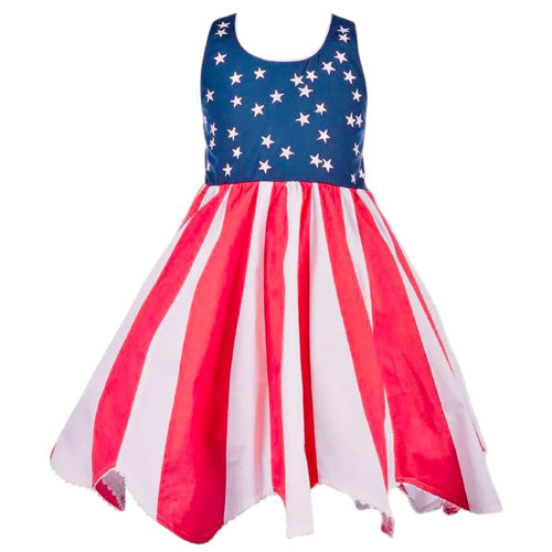 american flag dress Cotton Kids - CK 3845 - American Flag Dress