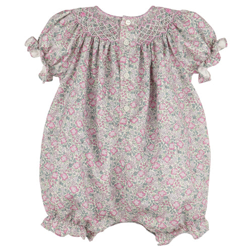 Luli & Me Wildberry Floral Smocked Bubble - Magnolia Charlie