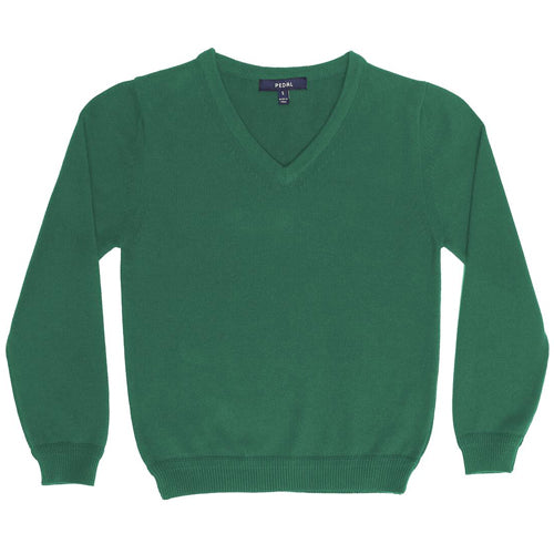 Pedal Green V Neck Sweater