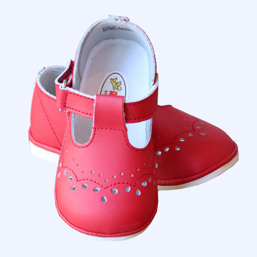 Red Mary Jane Angel Baby Shoes