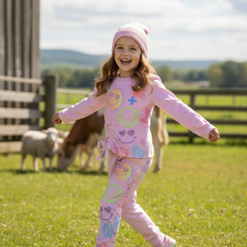 Hannah Banana Pink Velour Jogger & Top
