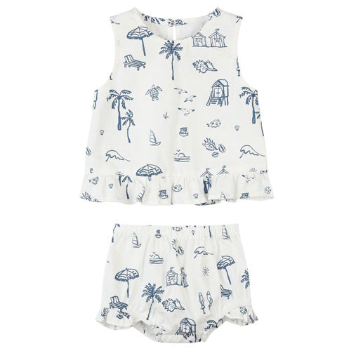 Vignette - V1606A - Sierra Navy Beach Scene Set