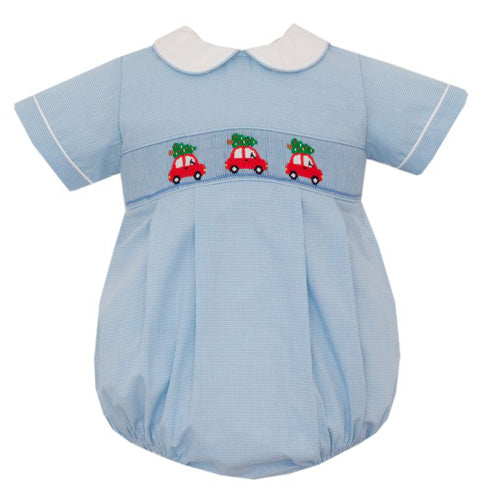 Petit Bebe - Christmas Tree Blue Romper