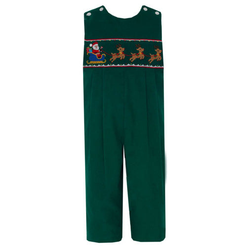 Anavini - Santa's Sleigh Green Corduroy Jon Jon