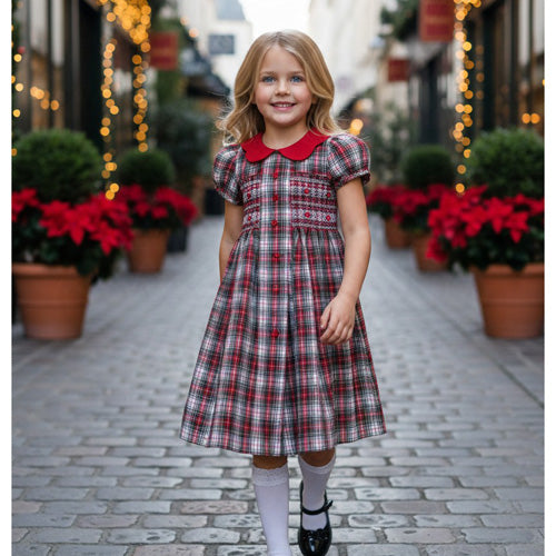 Anavini - Caroline Stuart Tartan Plaid Dress