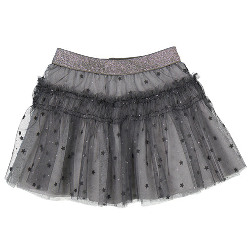 Mayoral Pewter Grey Star Tulle Skirt