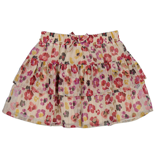 Mayoral Cherry Floral Chiffon Skirt