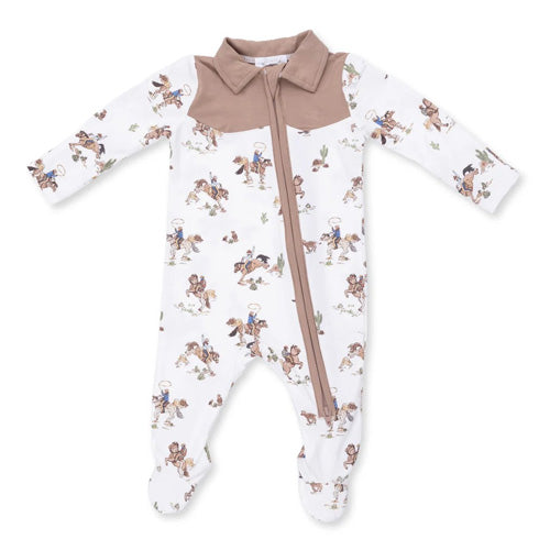 Angel Dear - Cowboy & Horses Zip Footie