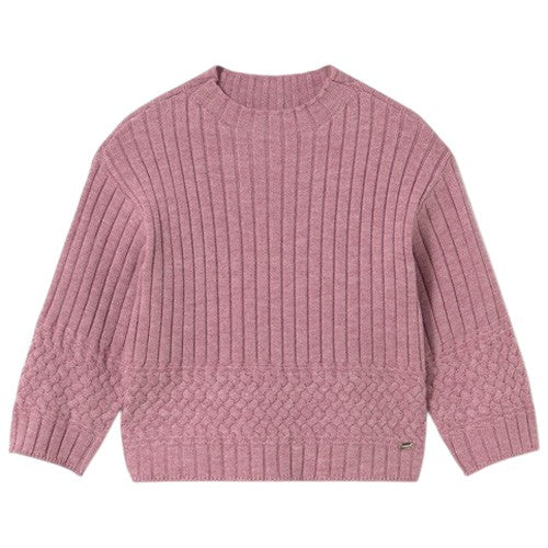 Mayoral - Violet Cable Knit Sweater