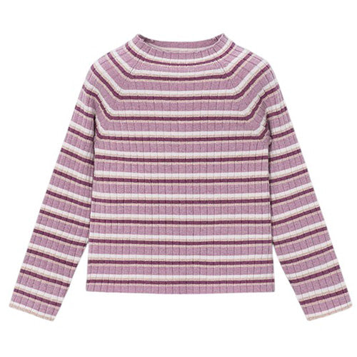 Mayoral - Violet Stripe Mockneck Shirt