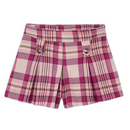 Mayoral - Raspberry Plaid Shorts