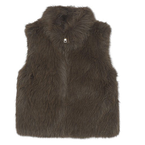Mayoral - Brown Faux-Fur Vest