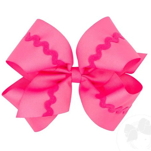 Wee Ones - Hot Pink Ric Rac Bow