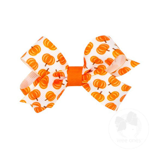 Pumpkin Harvest Mini Hair Bow