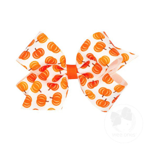 Pumpkin Harvest Print Bow