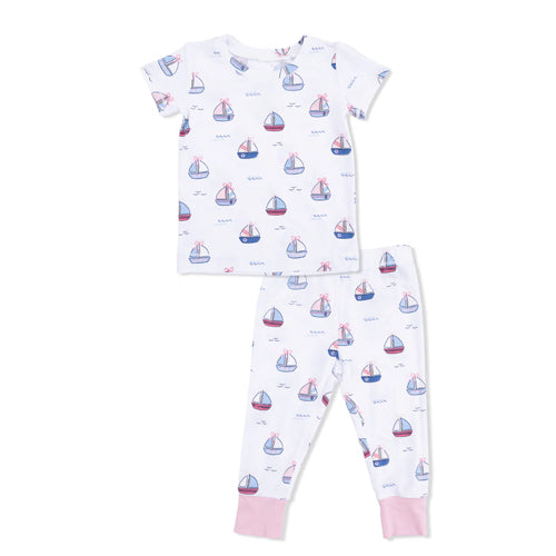 Angel Dear - Pink Bubbly Sailboats Loungewear Set
