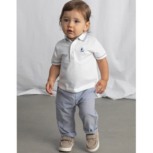 Mayoral - 1518-067 - Blue Stripe Seersucker Pants
