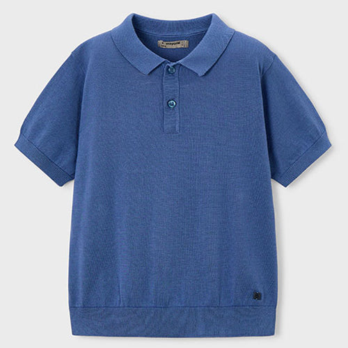Mayoral - 3106-91 - Indigo Blue Knit Polo Shirt