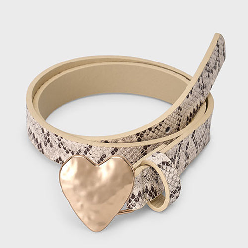 Mayoral - 10203-41 - Beige Animal Print Heart Belt