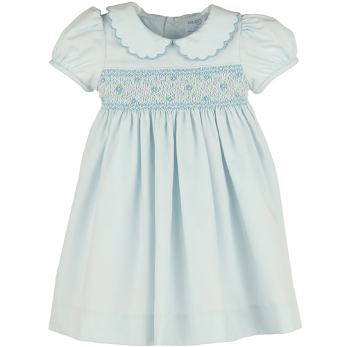 Luli & Me - Classic French Blue Smocked Dress