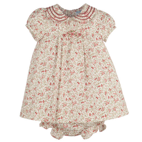 Luli & Me - Fallen Leaves Wreath Pink Dress & BLoomers