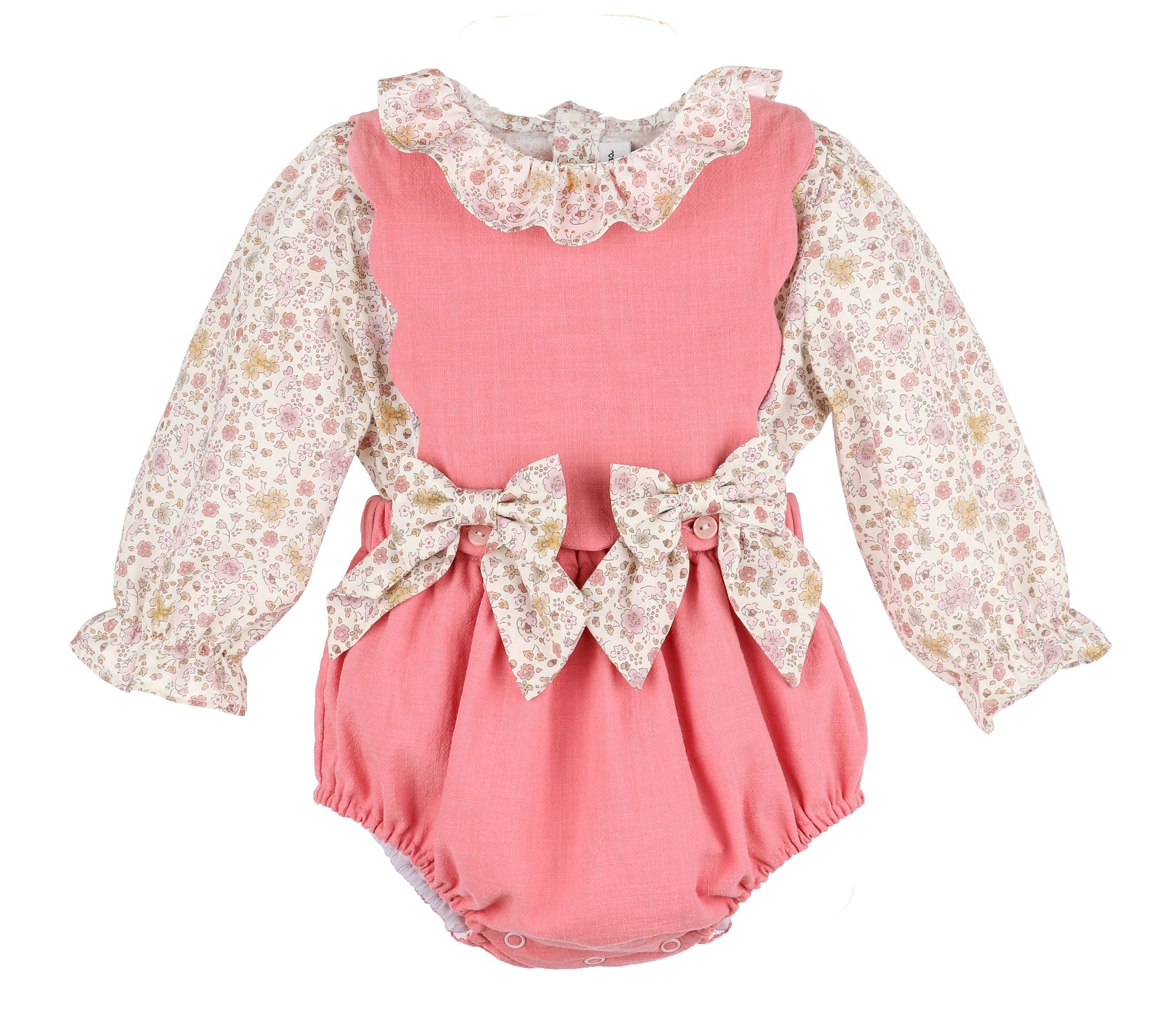 Sophie & Lucas - Le Petit Mouse Pink Overall Set
