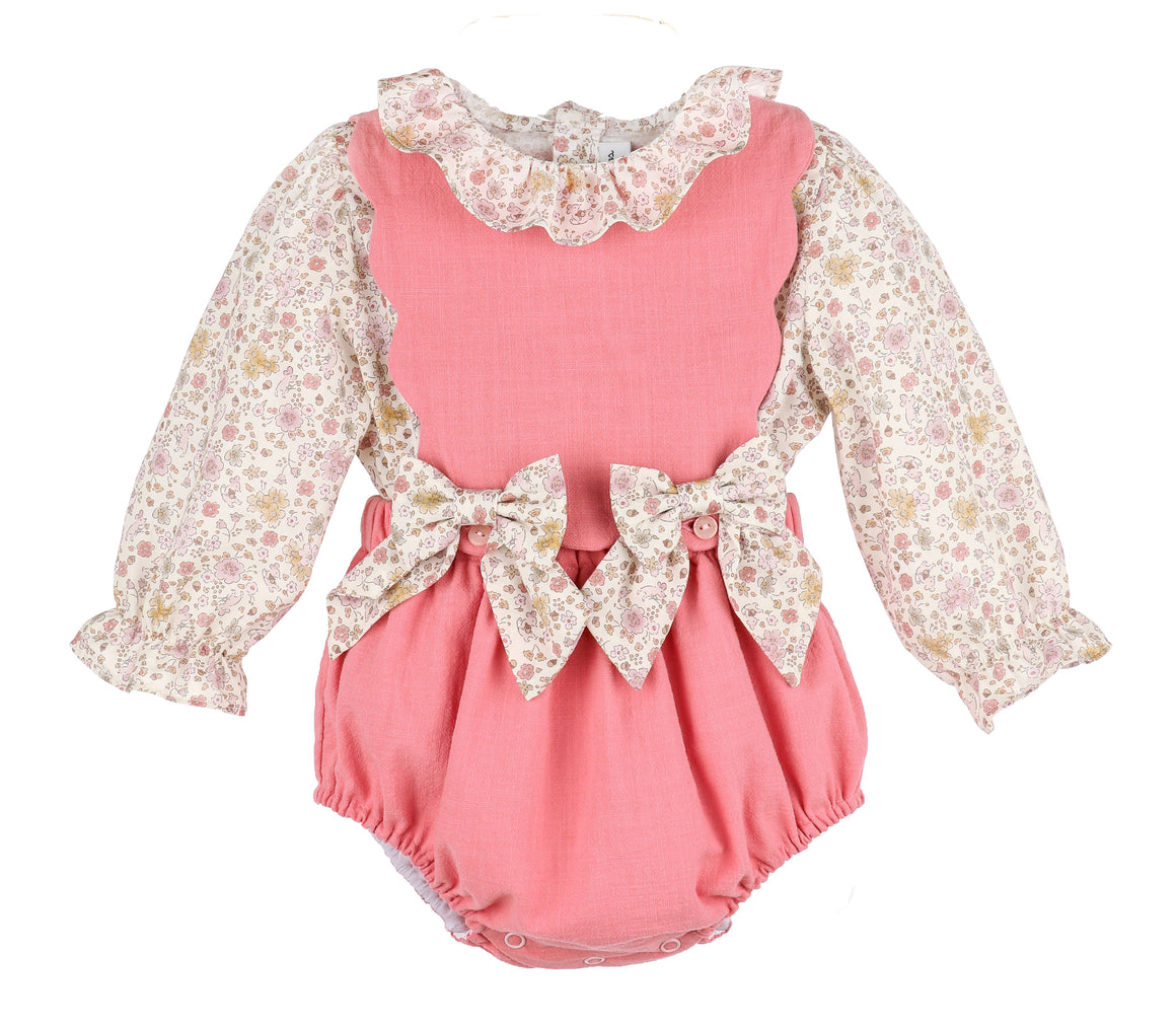 Sophie & Lucas - Le Petit Mouse Pink Overall Set