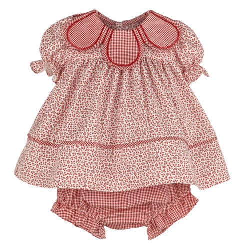 Sophie & Lucas - Cranberry Boxwood Petal Dress