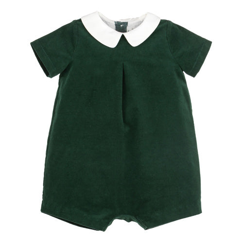 Sophie & Lucas - Good Tidings Hunter Green Romper