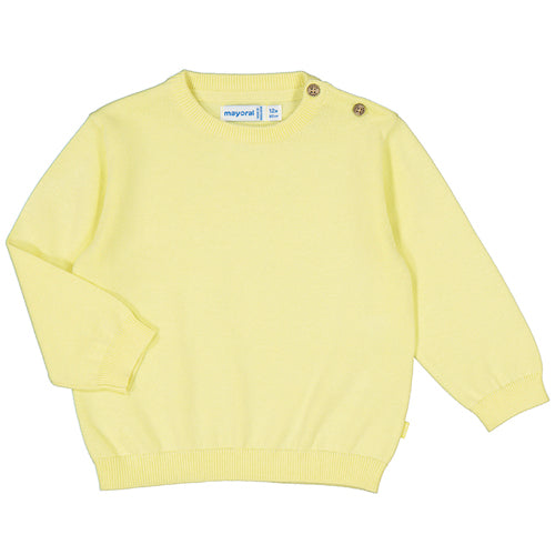 Mayoral Lt Yellow Cotton Pullover Sweater