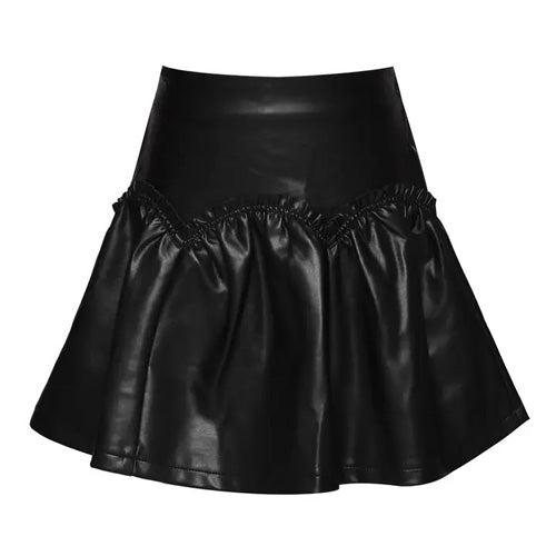 Hannah Banana - Faux-Leather Black Skirt
