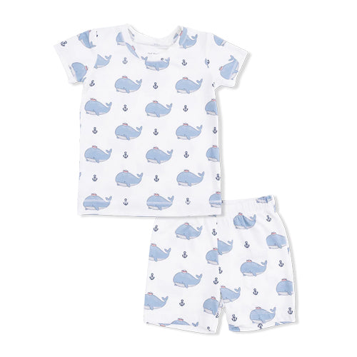 Angel Dear - Blue Bubbly Sailor Whales Loungewear Set