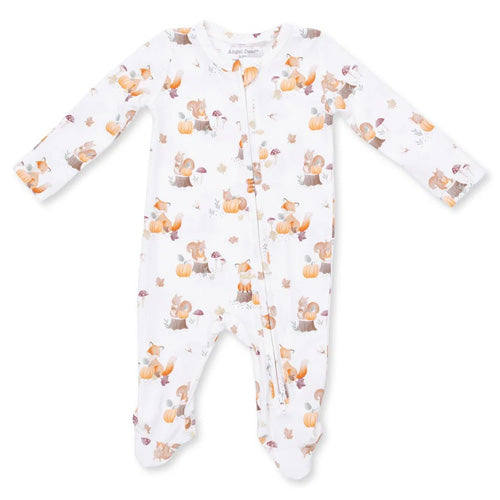 Angel Dear - Woodland Animals with Pumpkins Zip Footie