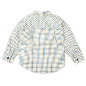 Tutto Piccolo Cloud Blue Plaid Shirt