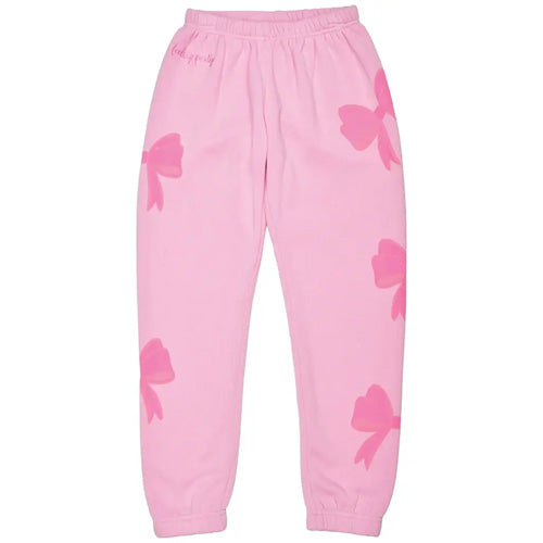 Iscream - Pink Embroidered Bows Sweatpants