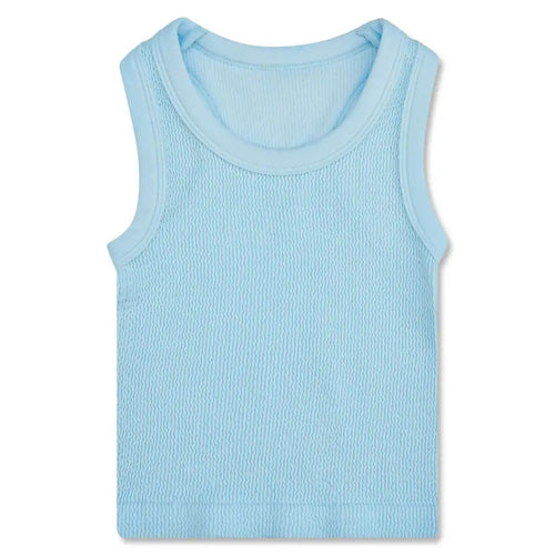 Iscream - Lt Blue Smocked Racerback Top