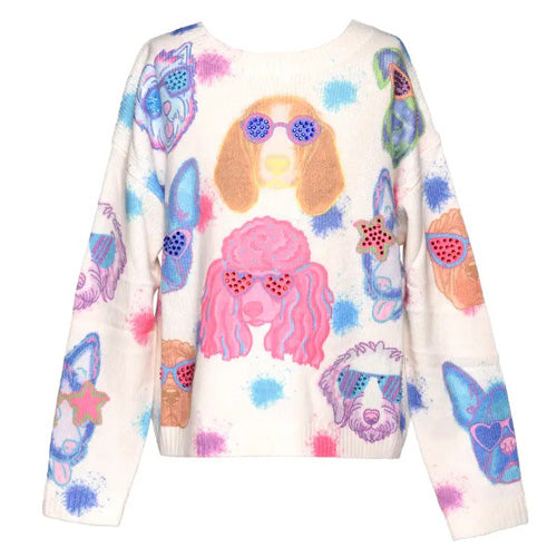 Baby Sara - Ivory Dog Sweater