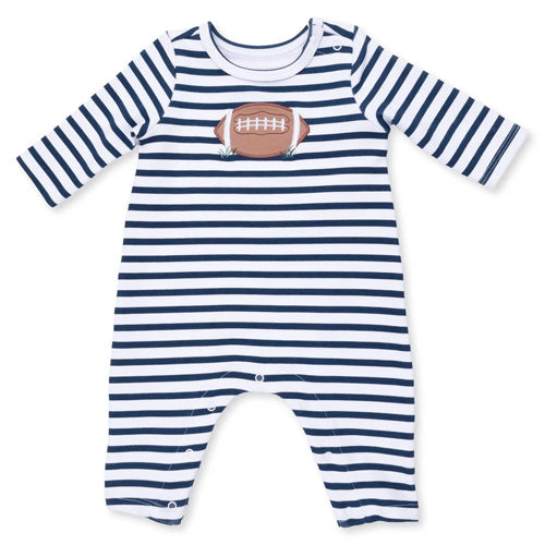 Angel Dear - Navy Stripe Football Romper