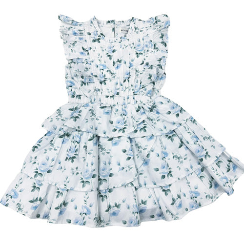Alto Modas - S26RRDRP - Blue Roses Rebecca Ruffle Dress