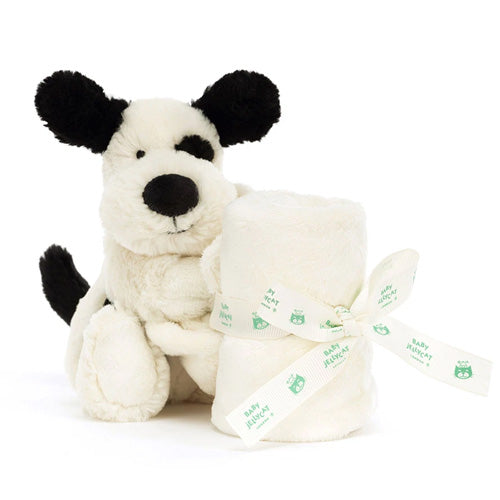 Jellycat - Bashful Black Cream Puppy Soother