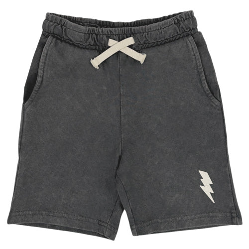 Tiny Whales - Mineral Black Sweat Shorts