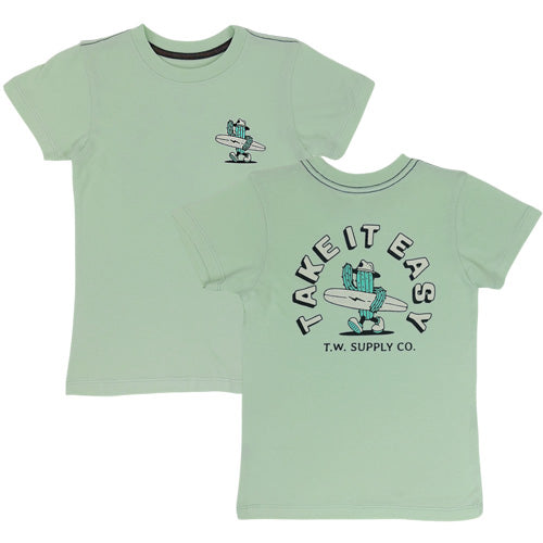 Tiny Whales - Seafoam Green "Take it Easy"  Tee Shirt
