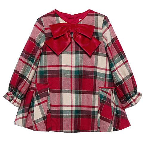 Abel & Lula Red, Green & Ivory Plaid Dress