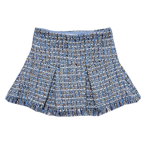 Abel & Lula Wedgewood Blue Tweed Skirt