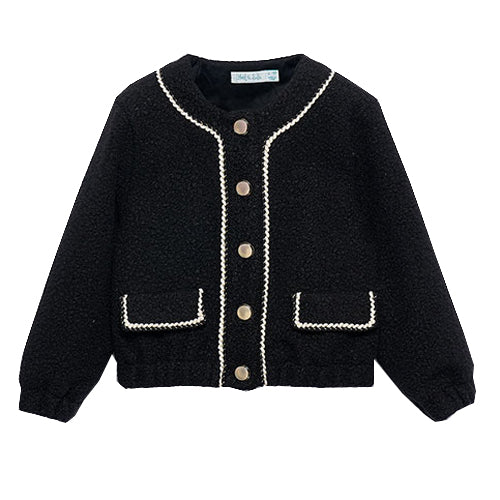 Abel & Lula Black Sherpa Jacket