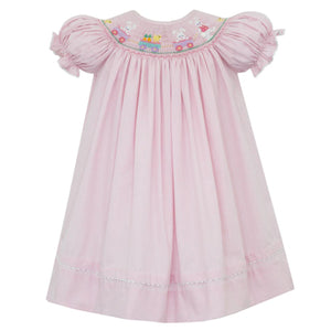 Anavini Pink Gingham Bunnies Parade Dress