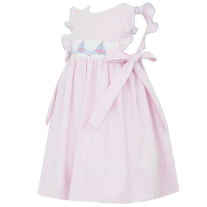 Anavini Pink Sailboat Tie Dress