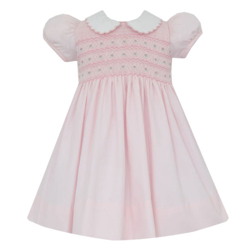 Anavini - Eleanor Pink Smocked Dress