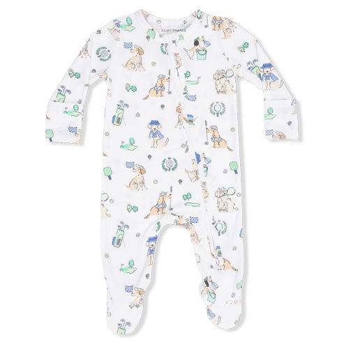 Angel Dear Country Club Green Dog Zip Footie