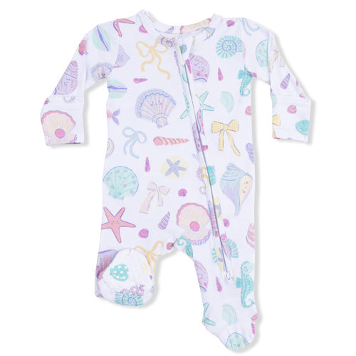 Angel Dear Beach Days Ruffle Zip Footie